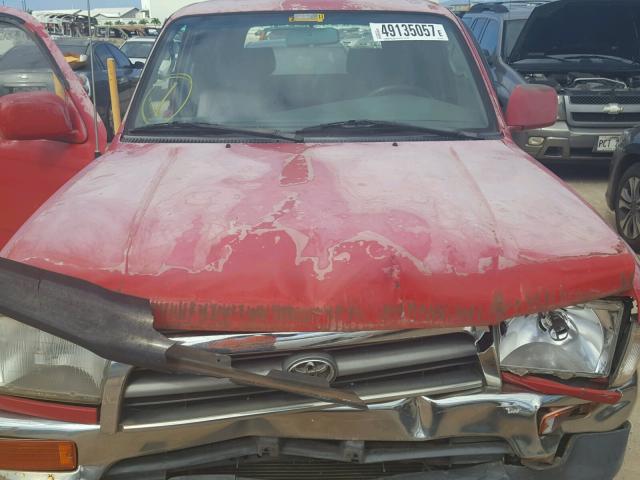 JT3GN86R9T0007638 - 1996 TOYOTA 4RUNNER SR RED photo 7