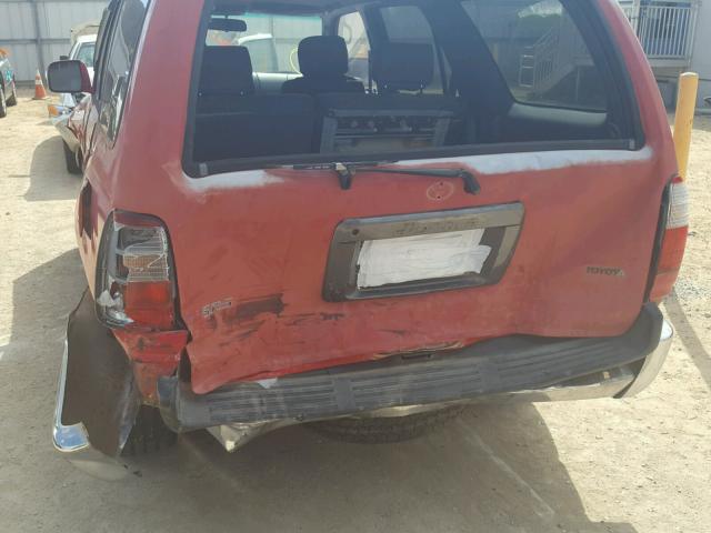 JT3GN86R9T0007638 - 1996 TOYOTA 4RUNNER SR RED photo 9