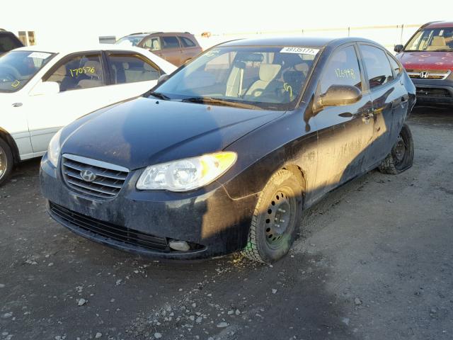 KMHDU46D67U132850 - 2007 HYUNDAI ELANTRA GL BLACK photo 2