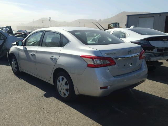 3N1AB7AP7DL645386 - 2013 NISSAN SENTRA S SILVER photo 3