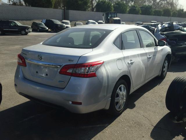 3N1AB7AP7DL645386 - 2013 NISSAN SENTRA S SILVER photo 4