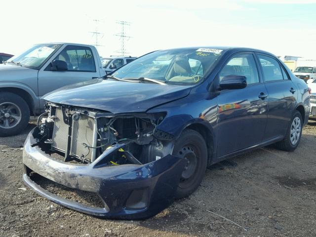 2T1BU4EE8BC576744 - 2011 TOYOTA COROLLA BA BLUE photo 2