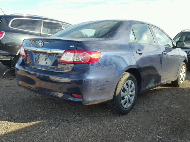 2T1BU4EE8BC576744 - 2011 TOYOTA COROLLA BA BLUE photo 4