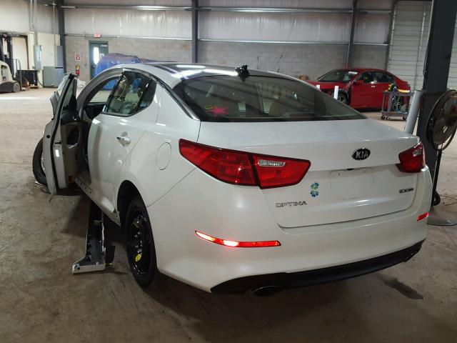 5XXGN4A74FG444279 - 2015 KIA OPTIMA EX WHITE photo 3