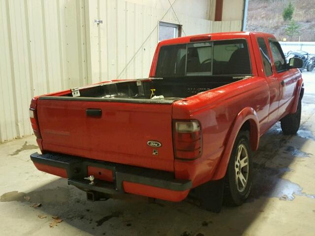 1FTYR44V03TA38515 - 2003 FORD RANGER SUP RED photo 4