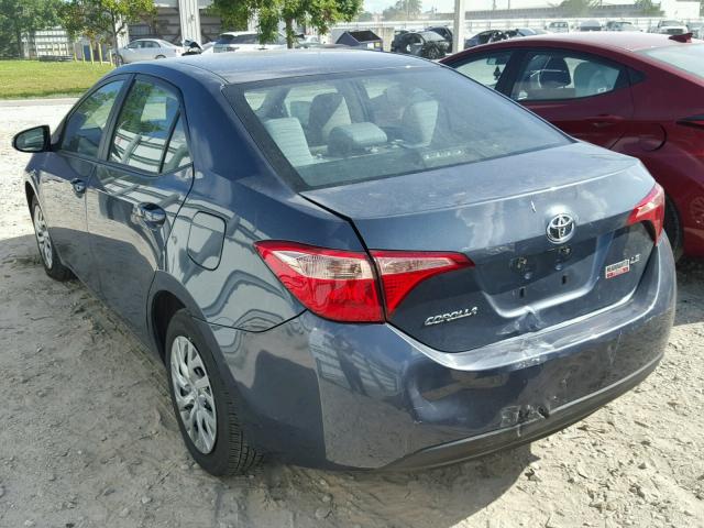 2T1BURHEXHC766899 - 2017 TOYOTA COROLLA L GRAY photo 3