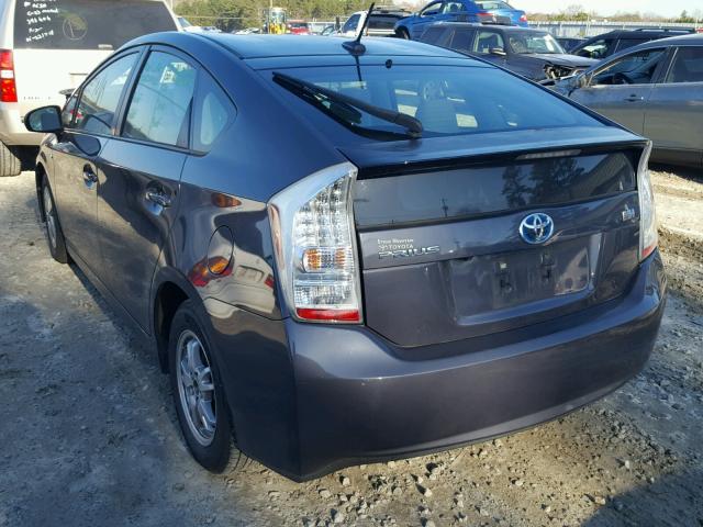 JTDKN3DU5A0184376 - 2010 TOYOTA PRIUS GRAY photo 3