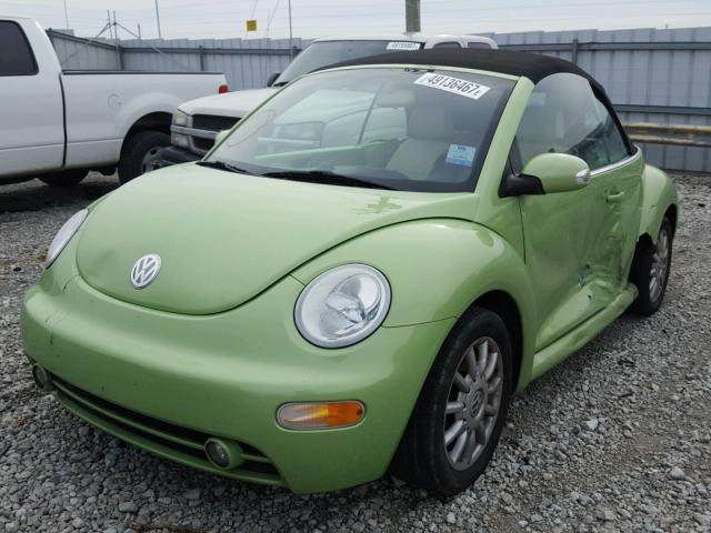 3VWCM31Y65M355103 - 2005 VOLKSWAGEN NEW BEETLE GREEN photo 2