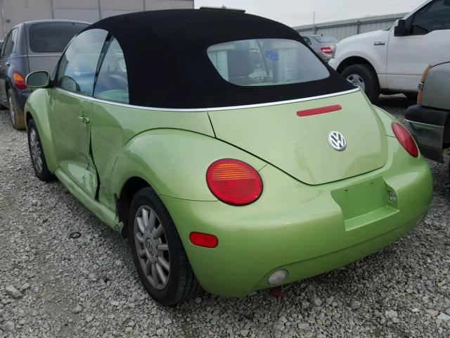 3VWCM31Y65M355103 - 2005 VOLKSWAGEN NEW BEETLE GREEN photo 3