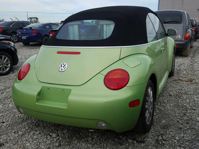 3VWCM31Y65M355103 - 2005 VOLKSWAGEN NEW BEETLE GREEN photo 4