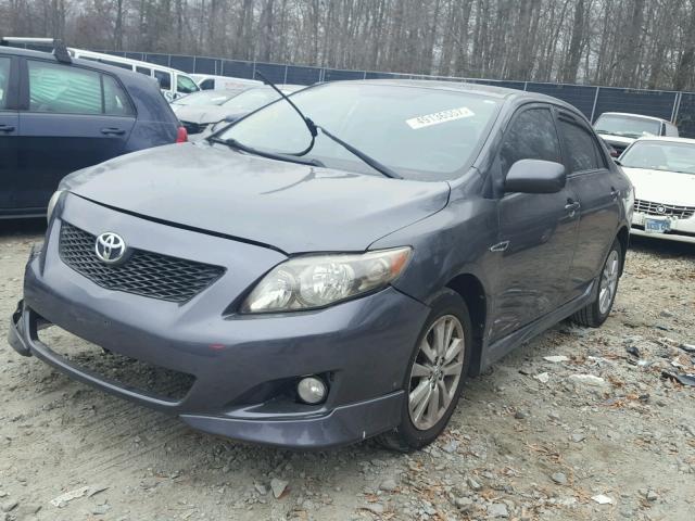 2T1BU4EE3AC285695 - 2010 TOYOTA COROLLA BA GRAY photo 2