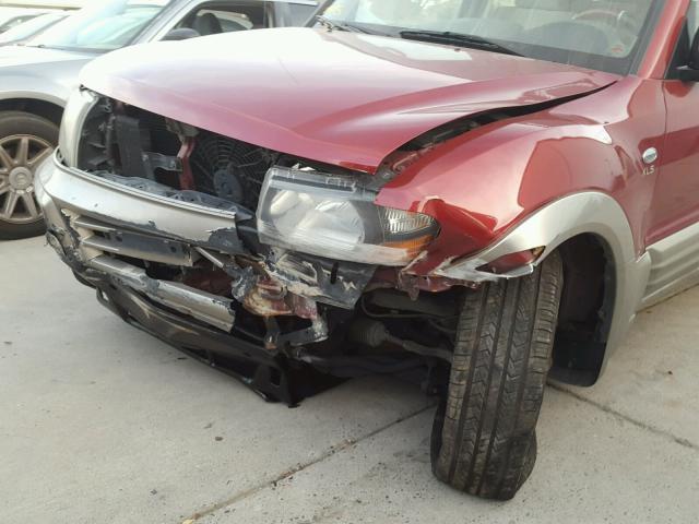 JA4MW31RX2J064228 - 2002 MITSUBISHI MONTERO XL BURGUNDY photo 9