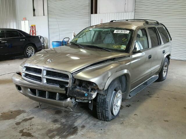 1D4HR58N13F585598 - 2003 DODGE DURANGO SL GOLD photo 2