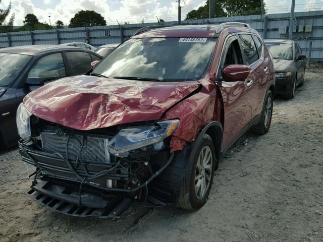 5N1AT2MTXFC835408 - 2015 NISSAN ROGUE S RED photo 2