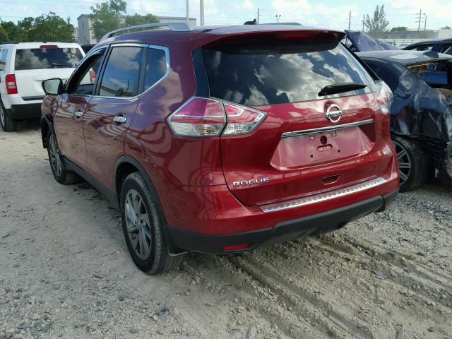 5N1AT2MTXFC835408 - 2015 NISSAN ROGUE S RED photo 3