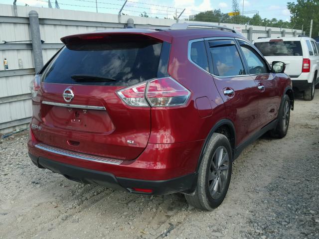 5N1AT2MTXFC835408 - 2015 NISSAN ROGUE S RED photo 4