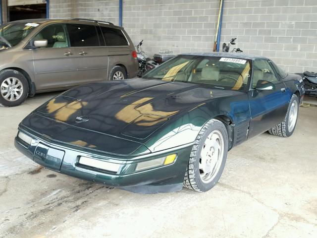 1G1YY23P6P5116356 - 1993 CHEVROLET CORVETTE GREEN photo 2