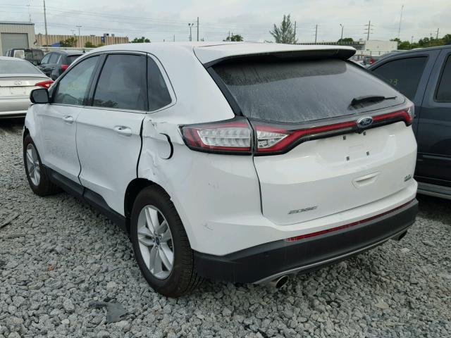 2FMPK3J94HBC32257 - 2017 FORD EDGE SEL WHITE photo 3