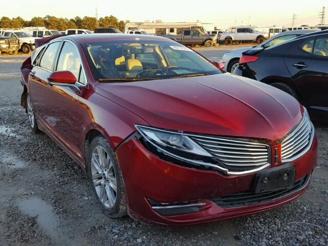 3LN6L2LU4DR829019 - 2013 LINCOLN MKZ HYBRID RED photo 1