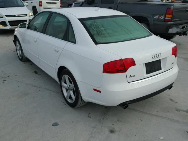 WAUAH78EX7A031649 - 2007 AUDI A4 3.2 WHITE photo 3