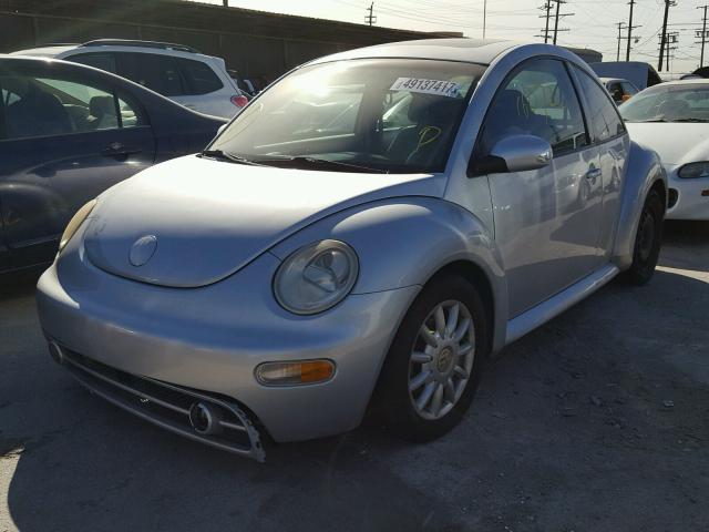 3VWCK31C14M411358 - 2004 VOLKSWAGEN NEW BEETLE SILVER photo 2