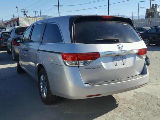 5FNRL5H29EB126836 - 2014 HONDA ODYSSEY LX SILVER photo 3