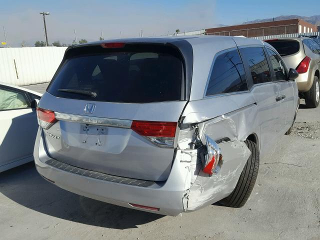 5FNRL5H29EB126836 - 2014 HONDA ODYSSEY LX SILVER photo 4