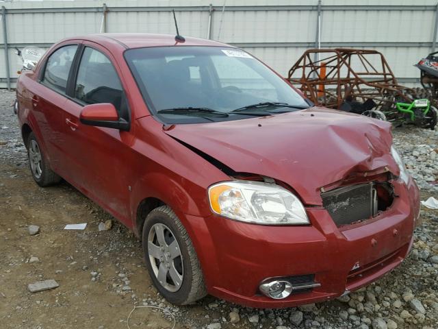 KL1TD56E59B643583 - 2009 CHEVROLET AVEO LS RED photo 1