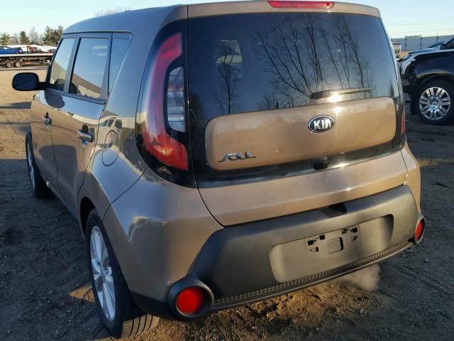 KNDJP3A52F7151482 - 2015 KIA SOUL + BROWN photo 3