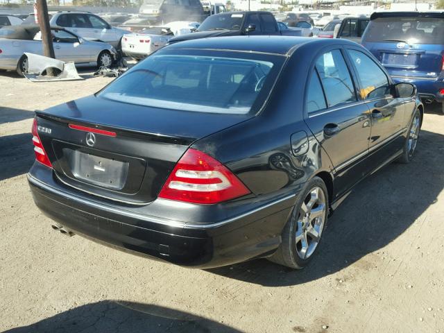 WDBRF52H37F850779 - 2007 MERCEDES-BENZ C 230 BLACK photo 4