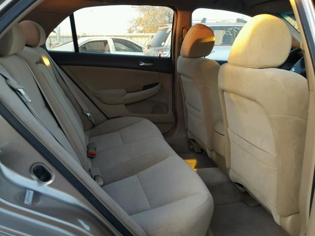 1HGCM56465A049005 - 2005 HONDA ACCORD LX GOLD photo 6