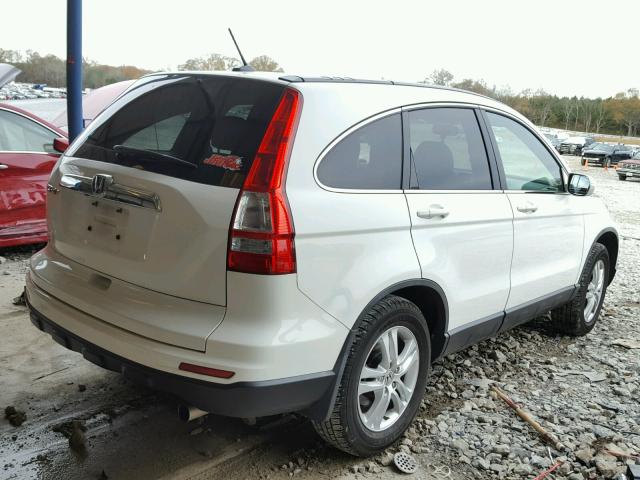 5J6RE3H75BL030411 - 2011 HONDA CR-V EXL WHITE photo 4