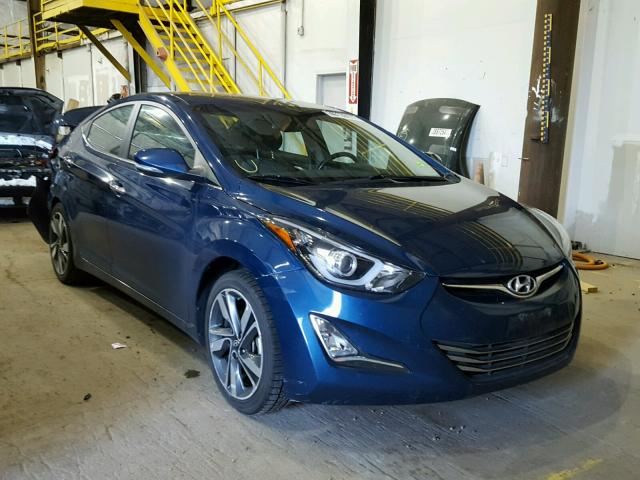 KMHDH4AE5EU186836 - 2014 HYUNDAI ELANTRA SE BLUE photo 1