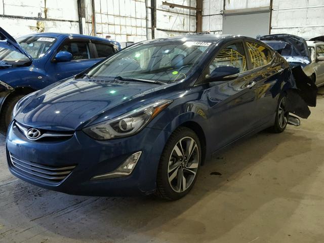 KMHDH4AE5EU186836 - 2014 HYUNDAI ELANTRA SE BLUE photo 2