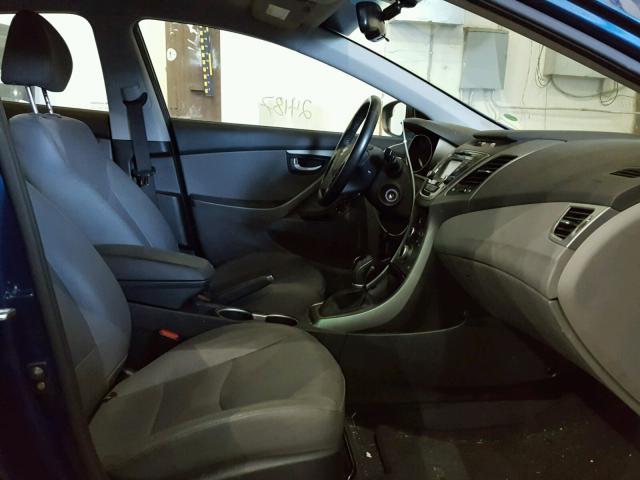 KMHDH4AE5EU186836 - 2014 HYUNDAI ELANTRA SE BLUE photo 5