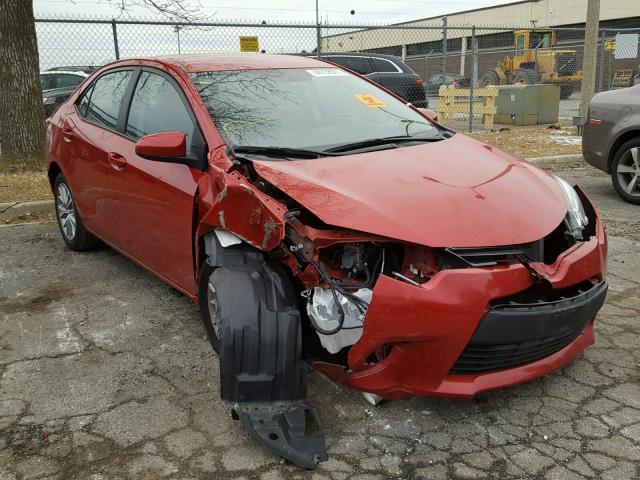 2T1BURHE8EC166507 - 2014 TOYOTA COROLLA L RED photo 1