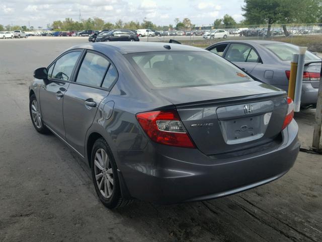19XFB2F87CE017452 - 2012 HONDA CIVIC EX 石墨色 照片 3