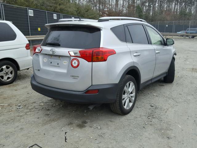 JTMDFREV1ED086976 - 2014 TOYOTA RAV4 LIMIT SILVER photo 4