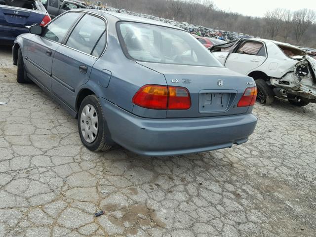 1HGEJ6677YL055910 - 2000 HONDA CIVIC LX TEAL photo 3