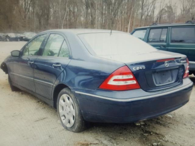 WDBRF81J75F645016 - 2005 MERCEDES-BENZ C 240 4MAT BLUE photo 3