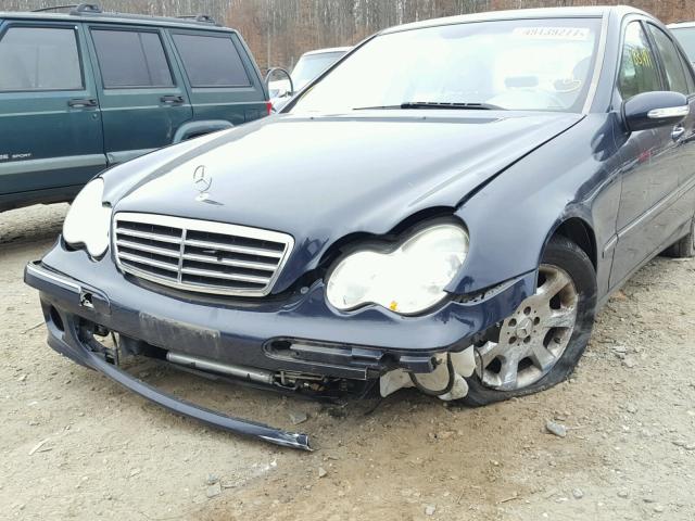 WDBRF81J75F645016 - 2005 MERCEDES-BENZ C 240 4MAT BLUE photo 9