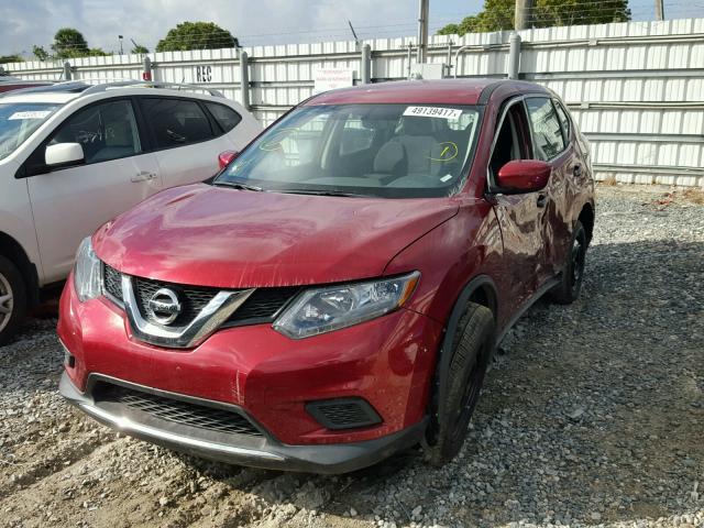 KNMAT2MT8GP701513 - 2016 NISSAN ROGUE S RED photo 2