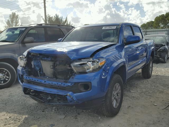 5TFAZ5CN2GX016023 - 2016 TOYOTA TACOMA DOU BLUE photo 2