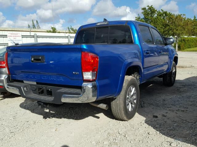 5TFAZ5CN2GX016023 - 2016 TOYOTA TACOMA DOU BLUE photo 4