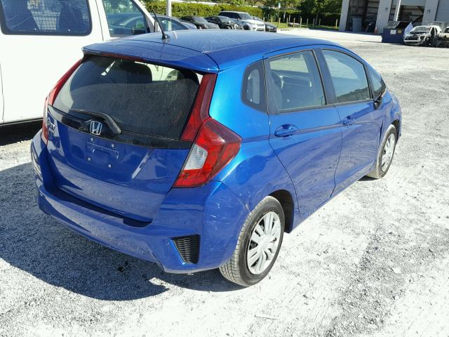 JHMGK5H59GX020687 - 2016 HONDA FIT LX BLUE photo 4