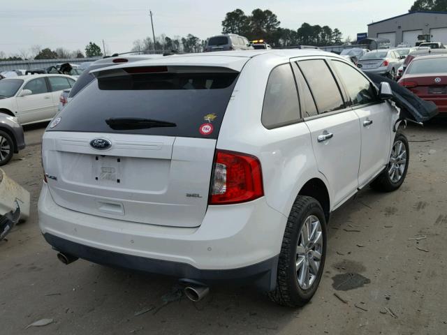 2FMDK3JC4BBA59023 - 2011 FORD EDGE SEL WHITE photo 4