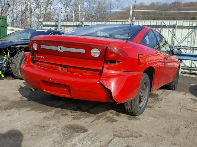 1G1JC12F437117510 - 2003 CHEVROLET CAVALIER RED photo 4