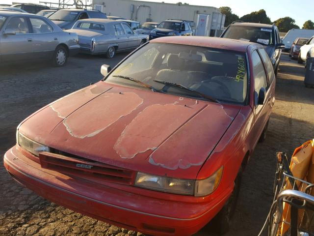 JB3CU24A9MU034311 - 1991 DODGE COLT GL RED photo 2