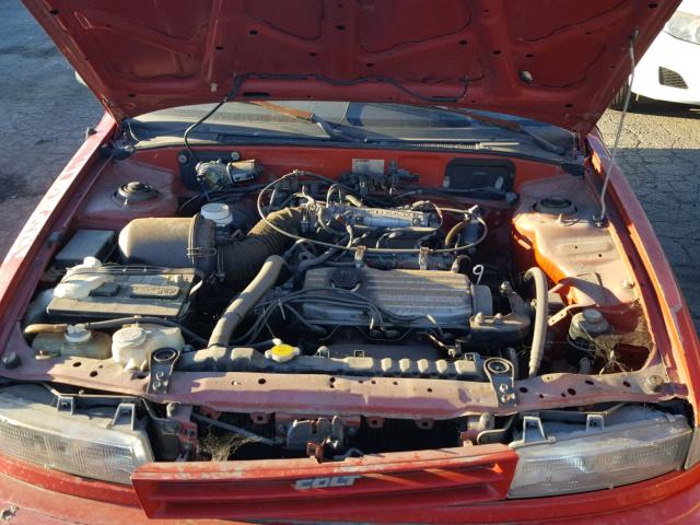 JB3CU24A9MU034311 - 1991 DODGE COLT GL RED photo 7