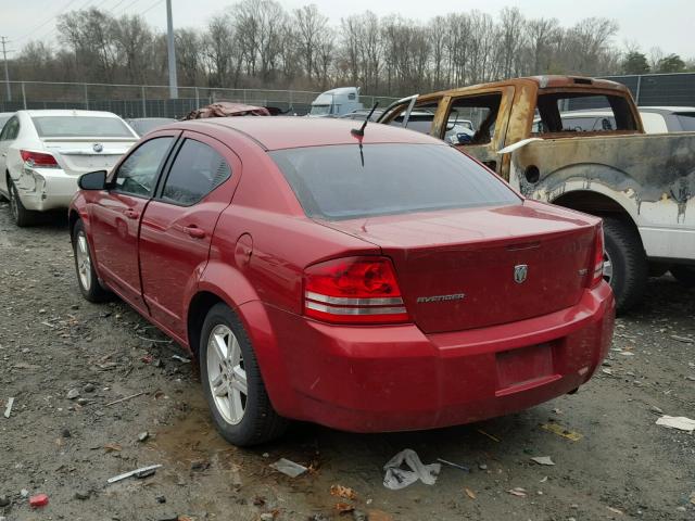 1B3LC56J48N210702 - 2008 DODGE AVENGER SX MAROON photo 3